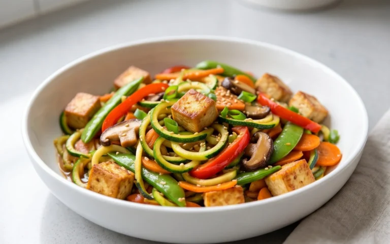 Zucchini Stir Fry With Tofu (Vegan)