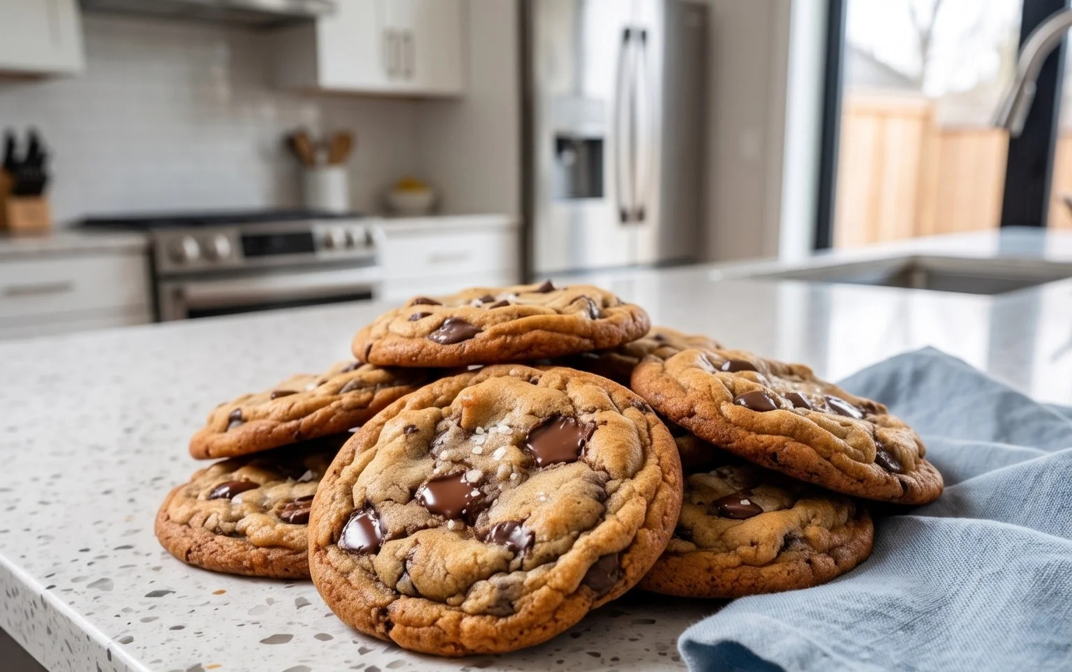 Crispy and Chewy Chocolate Chip Cookies