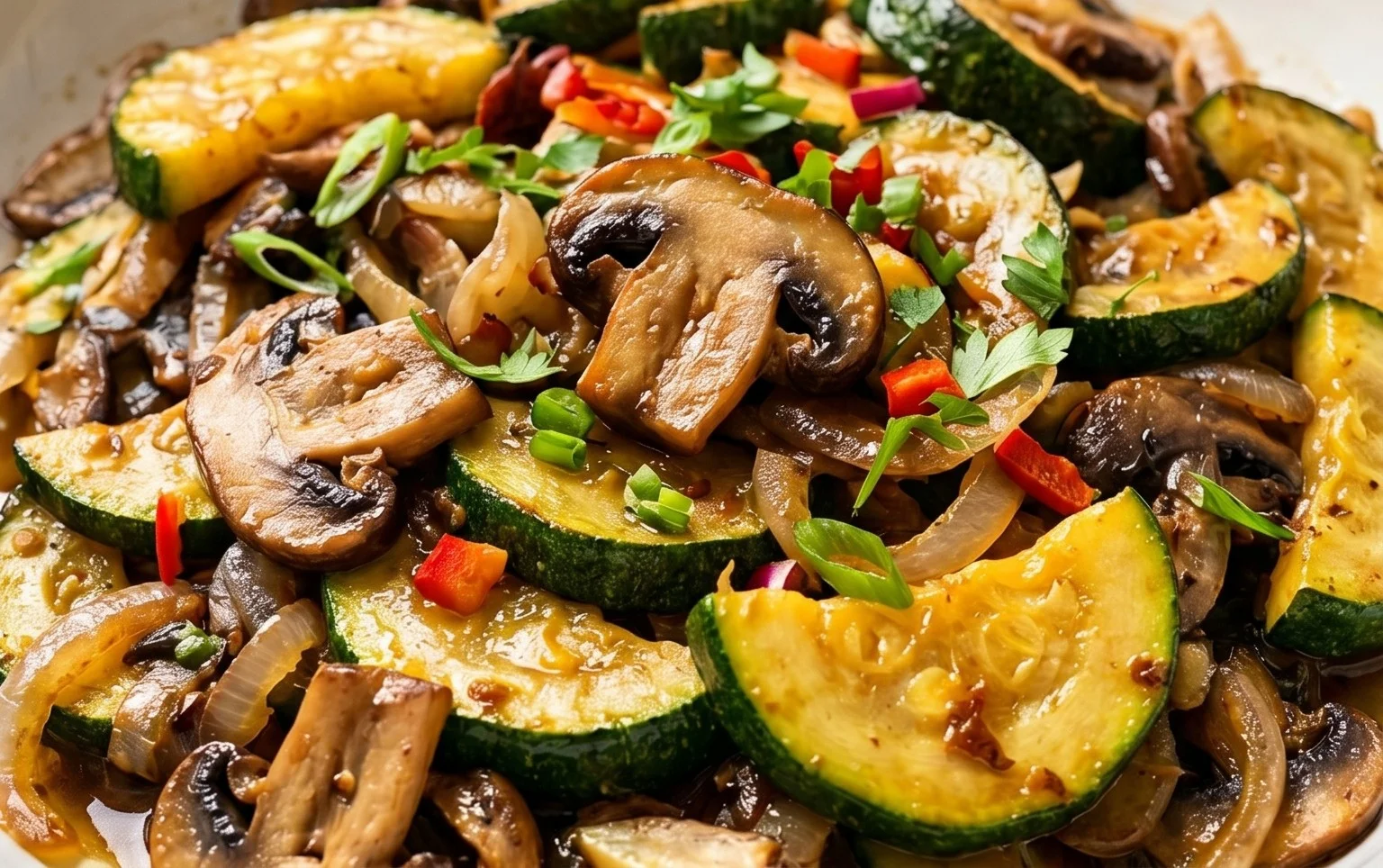 Skillet Zucchini and Mushrooms