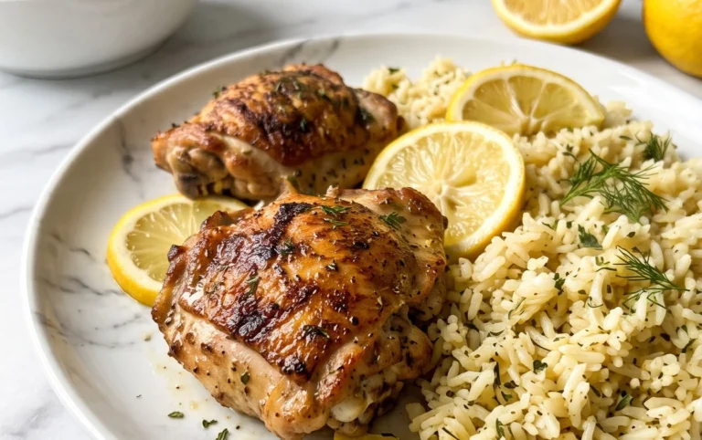 Greek Chicken and Lemon Rice (30 Minutes, One-Pot)