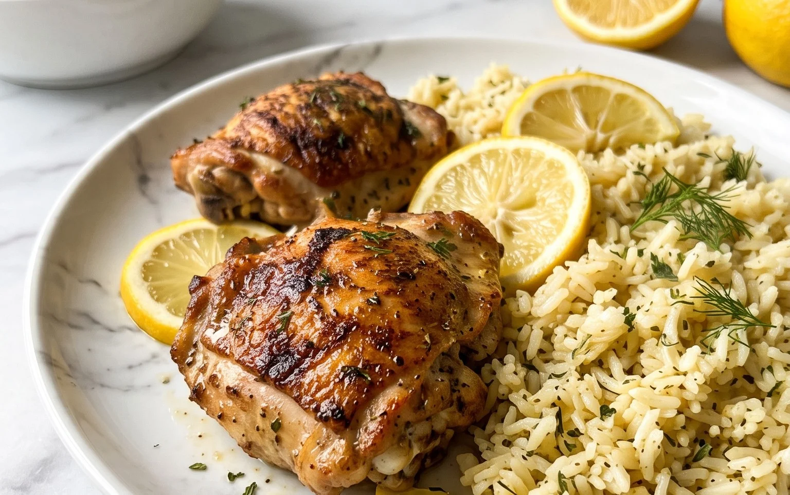 Greek Chicken and Lemon Rice (30 Minutes, One-Pot)