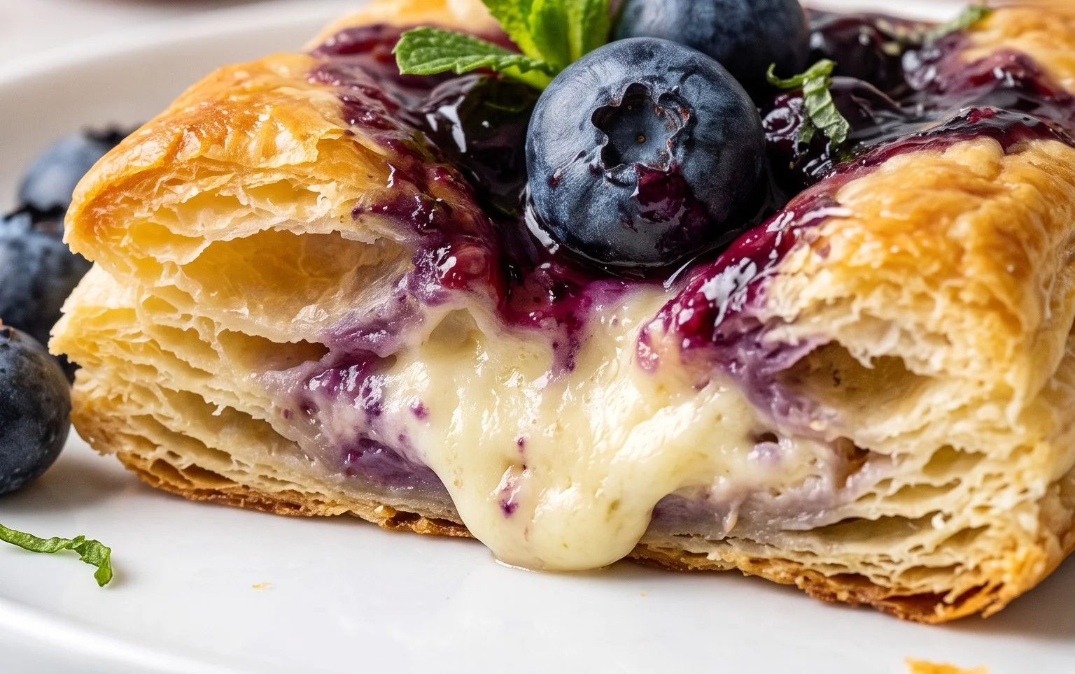 Blueberry Cream Cheese Puff Pastry