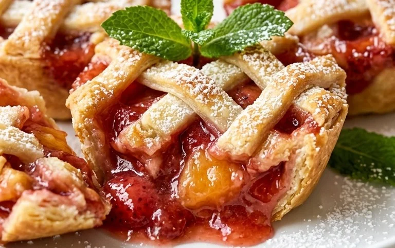 Strawberry Peach Pie Bites