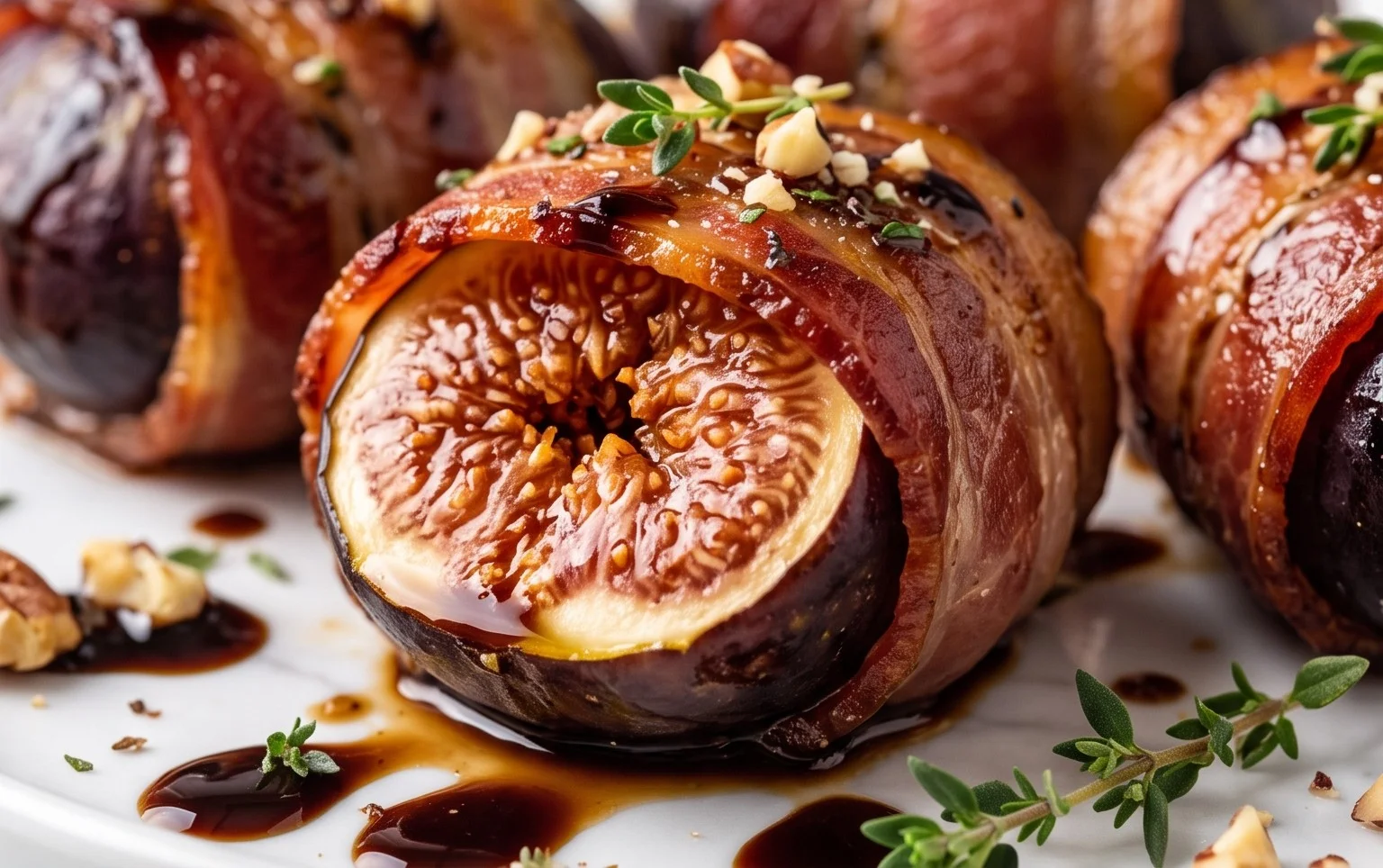 Beef Bacon Wrapped Stuffed Figs