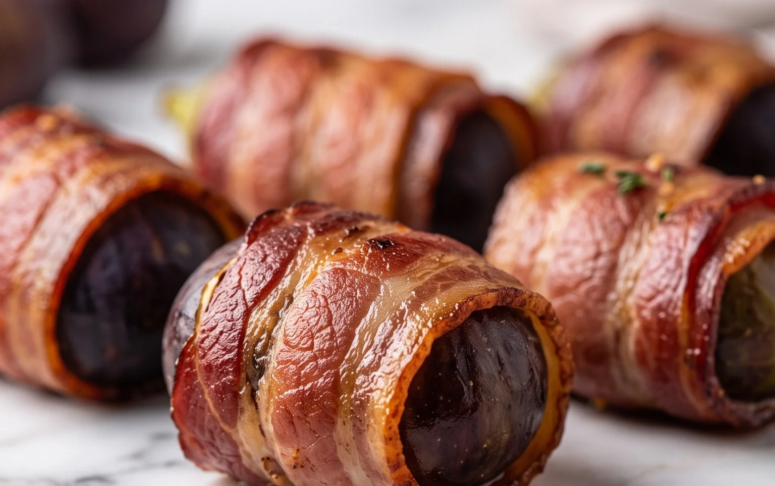 Beef Bacon Wrapped Stuffed Figs