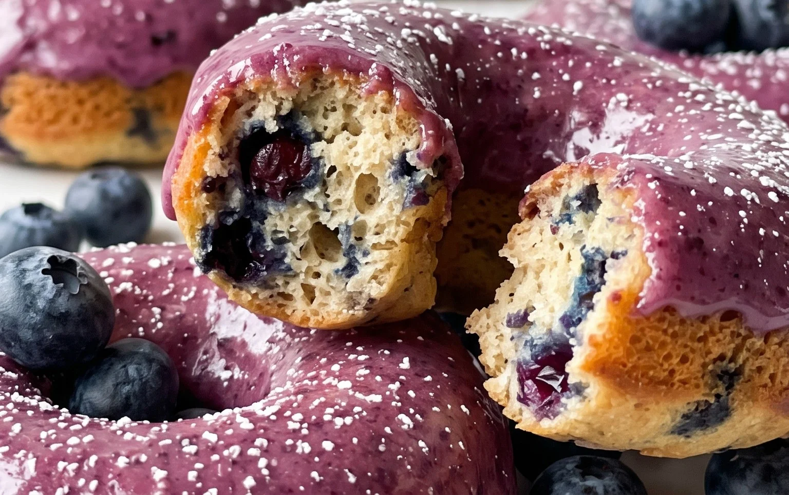 Blueberry Cake Donuts