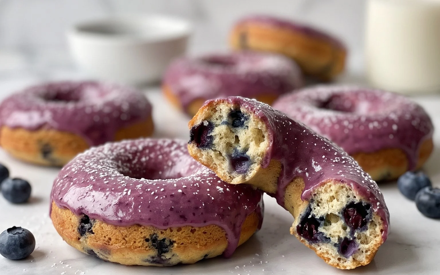 Blueberry Cake Donuts