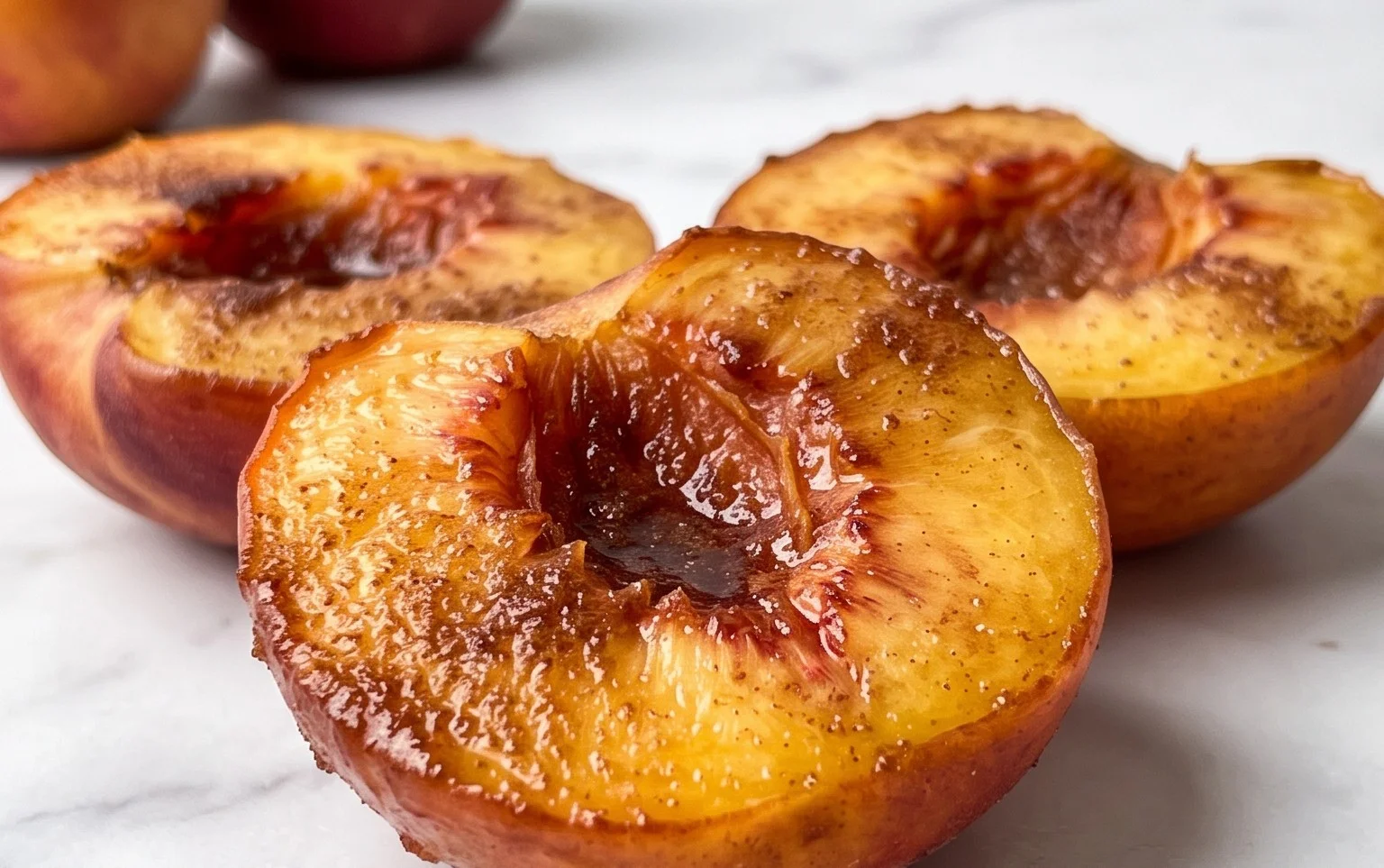Cinnamon Sugar Baked Peaches