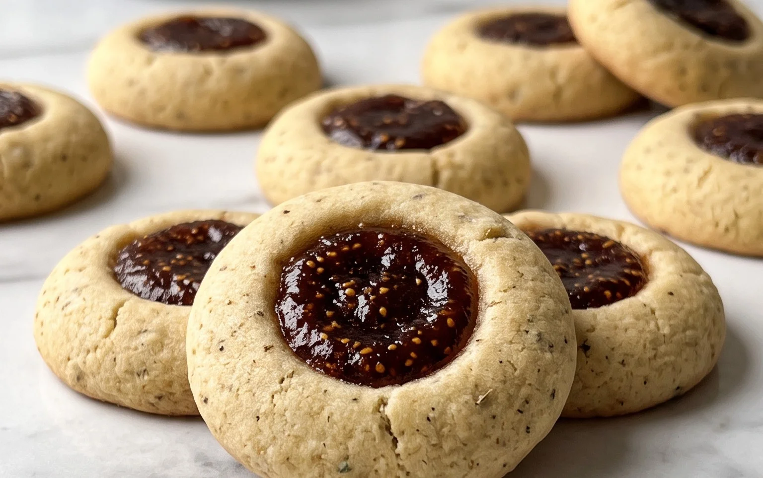 Cardamom Fig Thumbprint Cookies