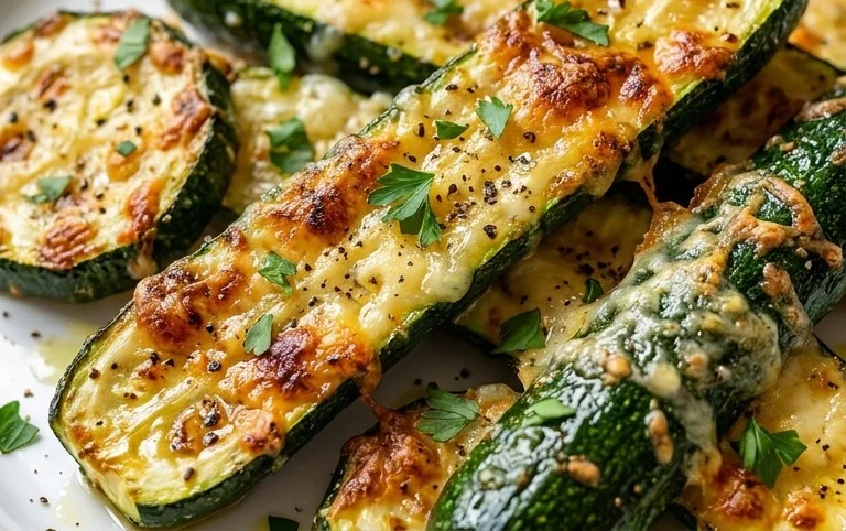Oven Roasted Parmesan Zucchini
