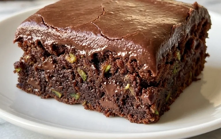 Zucchini Brownies with 1 minute Frosting!