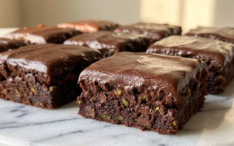 Zucchini Brownies with 1 minute Frosting!