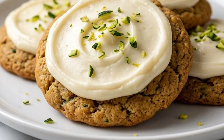 Zucchini Cookies with Cream Cheese Frosting