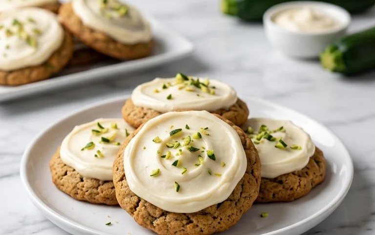 Zucchini Cookies with Cream Cheese Frosting