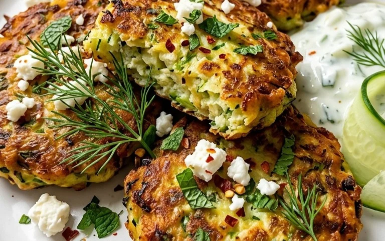 Kolokithokeftedes (Greek Zucchini Fritters)