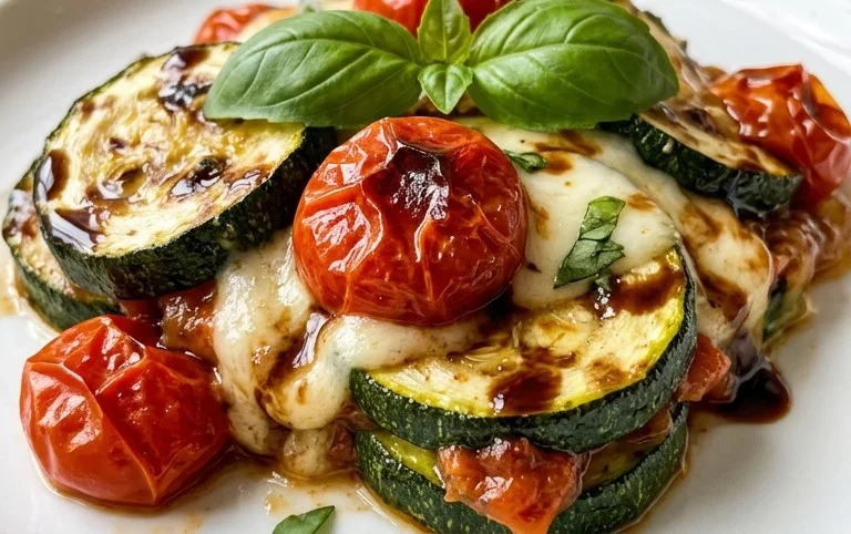 Balsamic Zucchini Tomato Bake