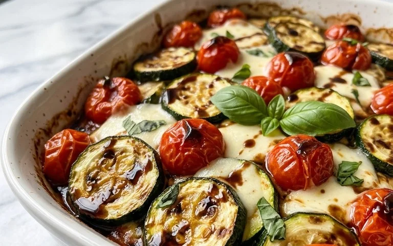 Balsamic Zucchini Tomato Bake