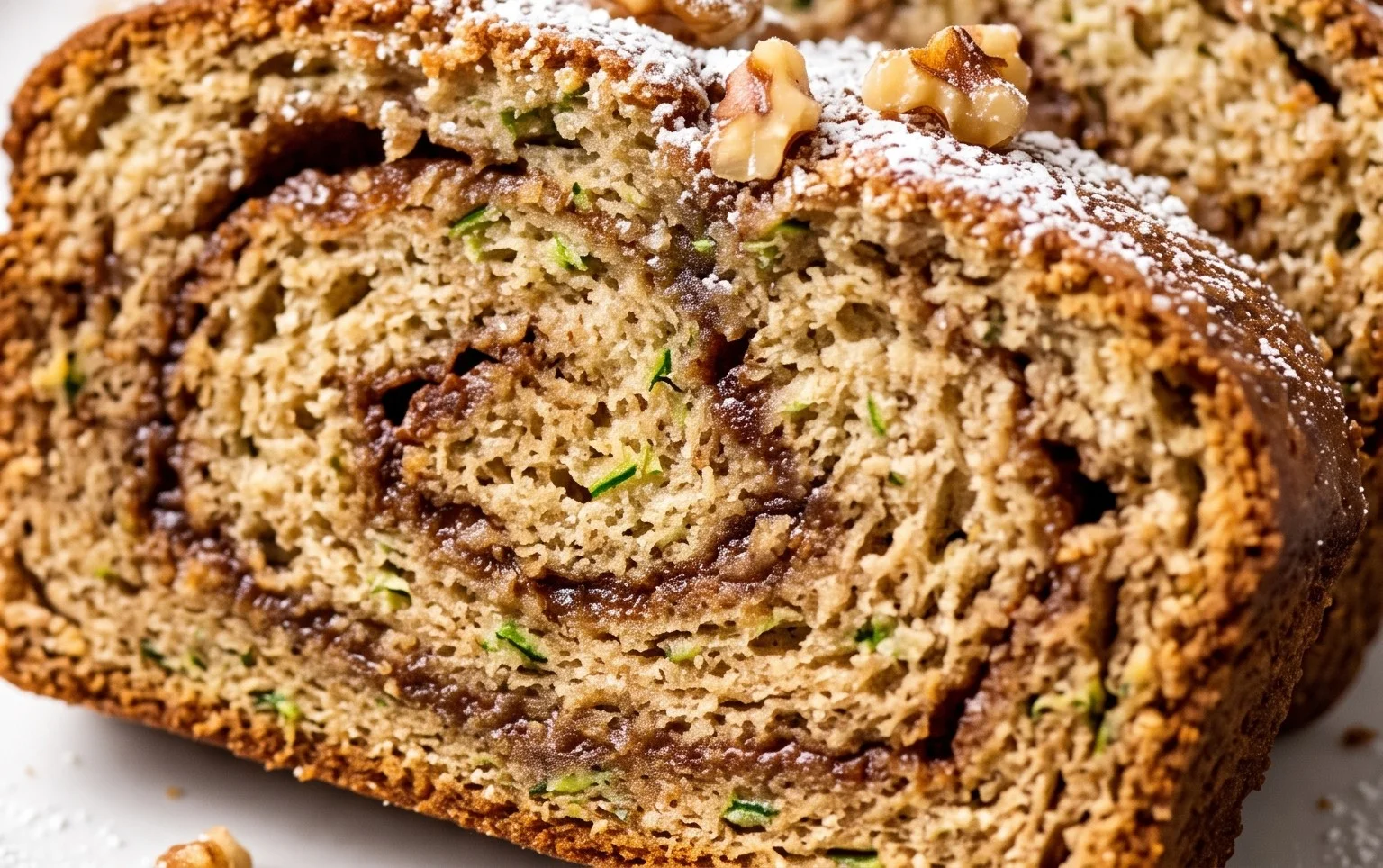 Moist and Delicious Cinnamon Swirl Zucchini Bread