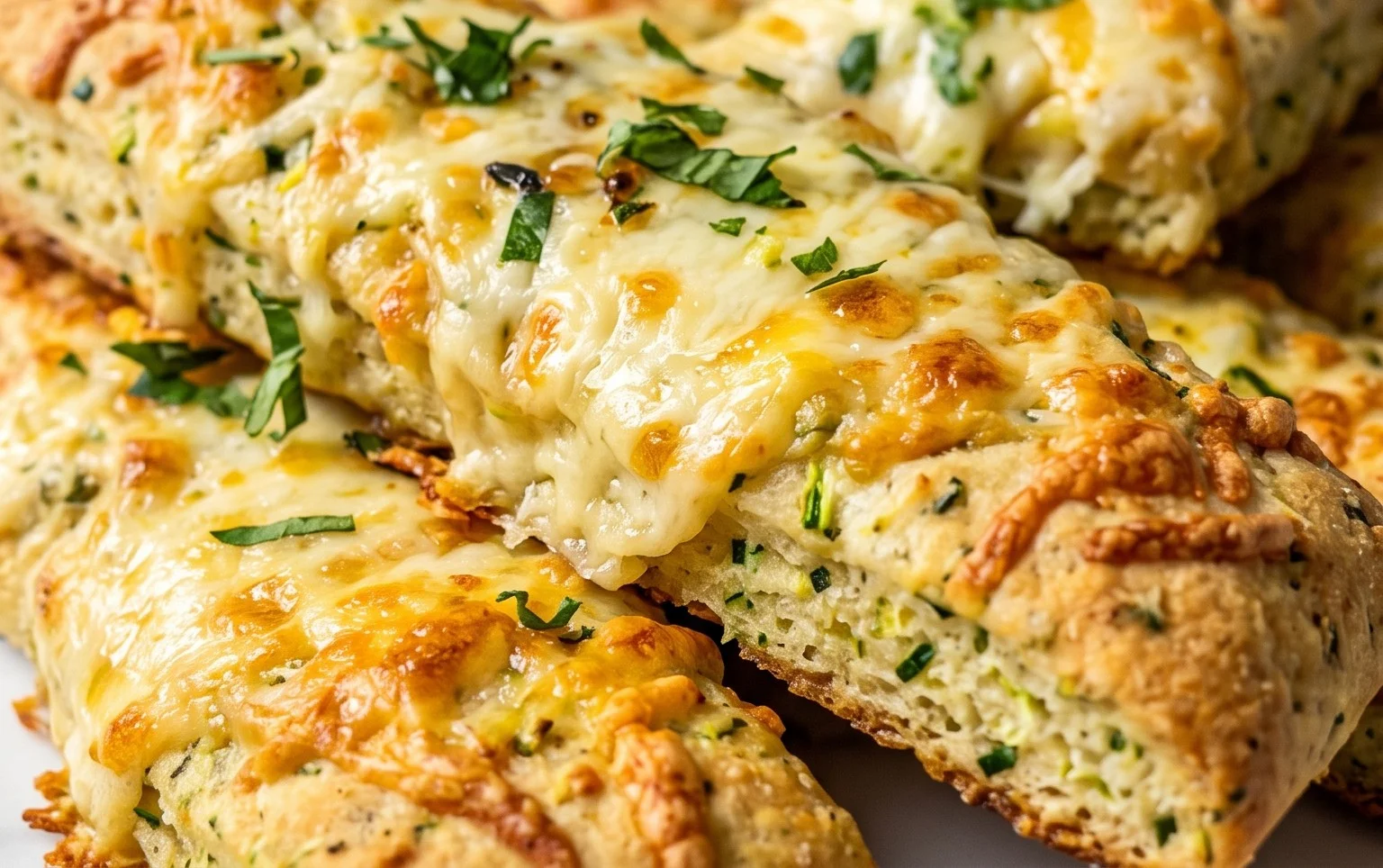 Cheesy Zucchini Breadsticks