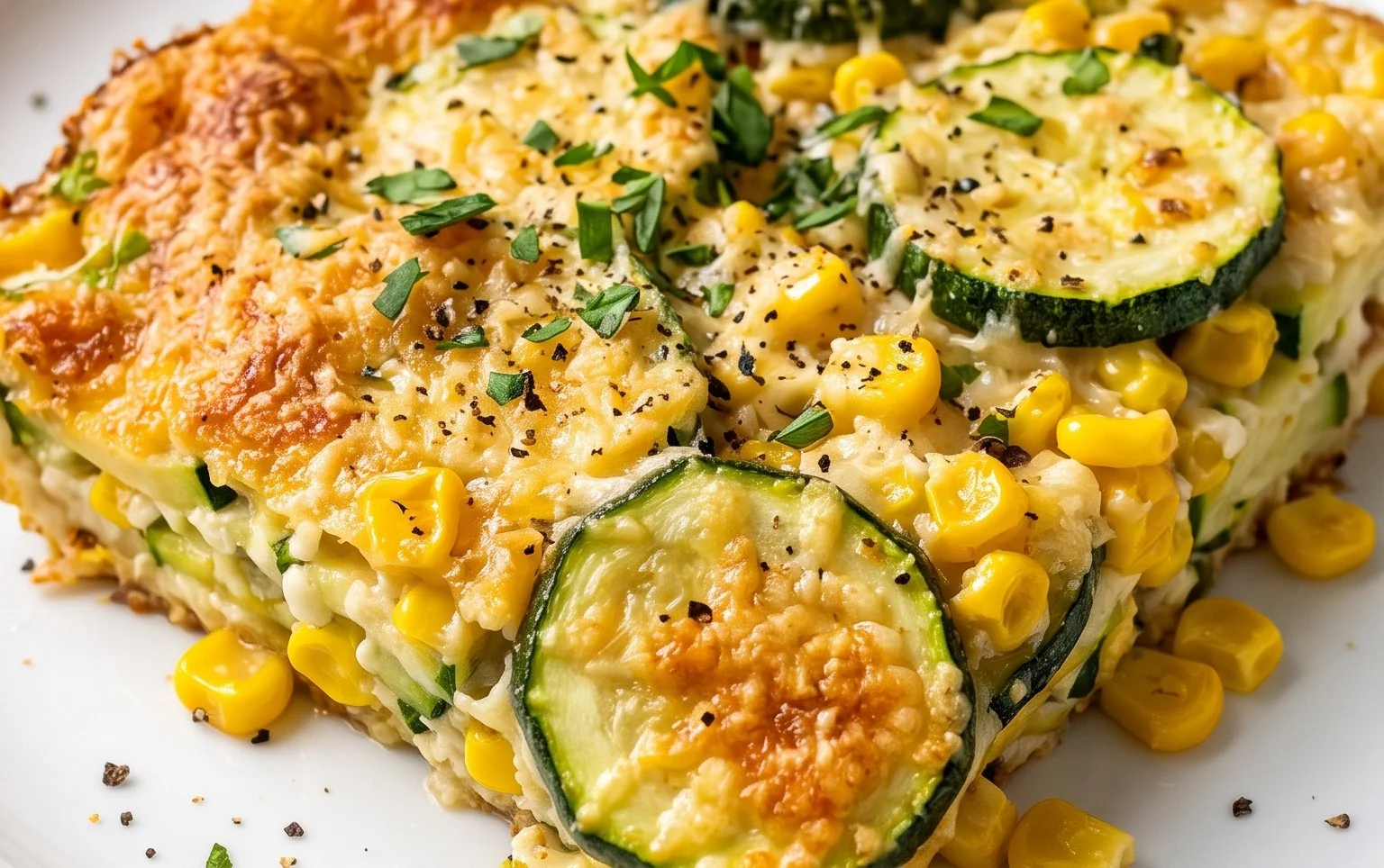 Zucchini Corn Parmesan Bake Recipe